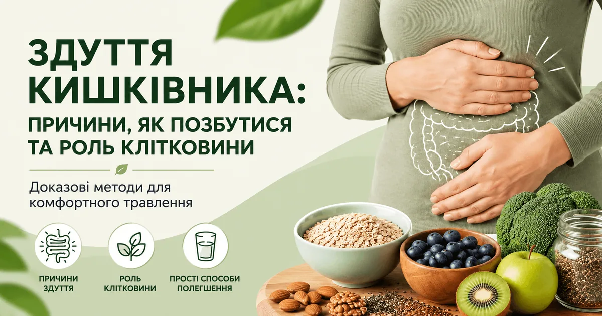 Здуття кишківника: причини, як позбутися та роль клітковини